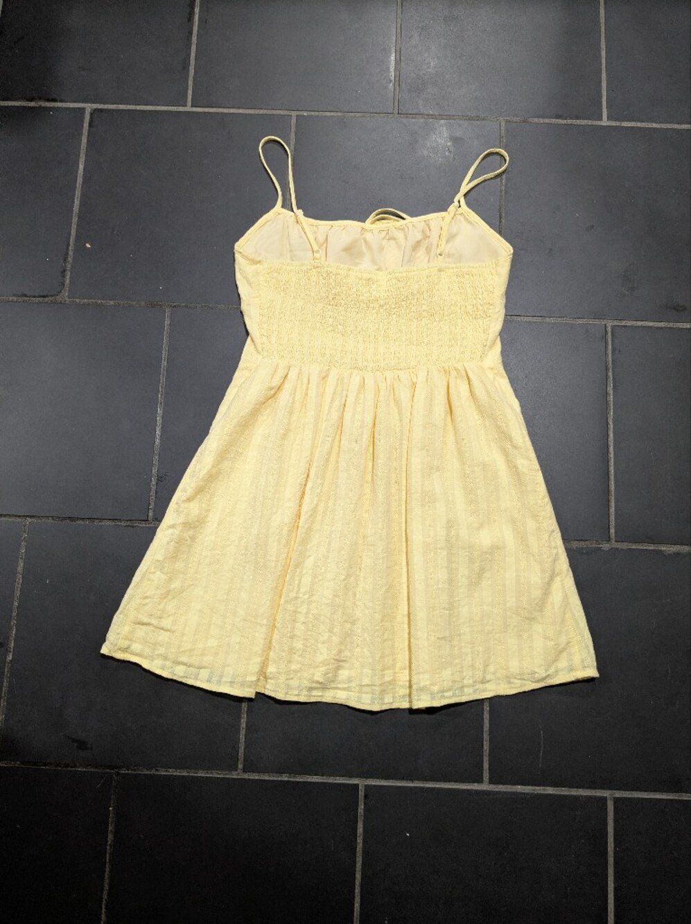 Yellow Spaghetti Strap Sundress - Picture 3 of 4